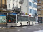 (224'150) - Interbus, Yverdon - Nr. 208/NE 231'208 - Mercedes (ex BSU Solothurn Nr. 40) am 14. Mrz 2021 beim Bahnhof La Chaux-de-Fonds (Einsatz CarPostal)