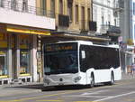 La Chaux-de-Fonds/732784/224703---interbus-yverdon---nr (224'703) - Interbus, Yverdon - Nr. 46/NE 231'046 - Mercedes (ex Oesterreich) am 2. April 2021 beim Bahnhof La Chaux-de-Fonds (Einsatz CarPostal)