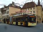 (142'714) - transN, La Chaux-de-Fonds - Nr. 148 - Hess/Hess Gelenktrolleybus (ex TN Neuchtel Nr. 148) am 29. Dezember 2012 in Neuchtel, Place Pury