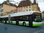 (142'722) - transN, La Chaux-de-Fonds - Nr. 140 - Hess/Hess Gelenktrolleybus (ex TN Neuchtel Nr. 140) am 29. Dezember 2012 in Neuchtel, Place Pury