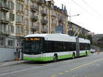 (232'691) - transN, La Chaux-de-Fonds - Nr. 149 - Hess/Hess Gelenktrolleybus am 6. Februar 2022 beim Bahnhof Neuchtel