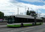 (236'987) - transN, La Chaux-de-Fonds - Nr. 148 - Hess/Hess Gelenktrolleybus (ex TN Neuchtel Nr. 148) am 6. Juni 2022 beim Bahnhof Neuchtel