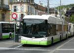 (249'585) - transN, La Chaux-de-Fonds - Nr. 147 - Hess/Hess Gelenktrolleybus (ex TN Neuchtel Nr. 147) am 5. Mai 2023 in Neuchtel, Place Pury