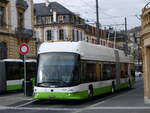 (258'930) - transN, La Chaux-de-Fonds - Nr. 168/NE 209'168 - Hess/Hess Gelenktrolleybus am 26. Januar 2024 in Neuchtel, Place Pury