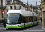(258'933) - transN, La Chaux-de-Fonds - Nr. 167/NE 209'167 - Hess/Hess Gelenktrolleybus am 26. Januar 2024 in Neuchtel, Place Pury