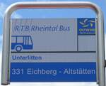 (153'761) - RTB-Haltestellenschild - Altsttten, Unterlitten - am 16.