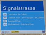 (180'371) - seebus/PostAuto-Haltestellenschild - Goldach, Signalstrasse - am 22.