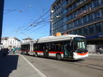 (202'758) - St. Gallerbus, St. Gallen - Nr. 187 - Hess/Hess Gelenktrolleybus am 21. Mrz 2019 beim Bahnhof St. Gallen