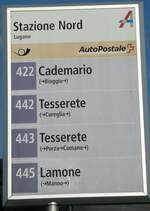 Lugano/759579/230315---postauto-haltestelle---lugano-stazione (230'315) - PostAuto-Haltestelle - Lugano, Stazione Nord - am 10. November 2021