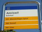 Amriswil/736477/129099---postauto-haltestellenschild---amriswil-bahnhof (129'099) - PostAuto-Haltestellenschild - Amriswil, Bahnhof - am 22. August 2010
