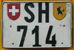 (235'812) - Nummernschild - SH 714 - am 21. Mai 2022 in Arbon, Arbon Classics