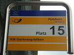 (134'934) - PostAuto-Haltestellenschild - Frauenfeld, Bahnhof - am 10. Juli 2011