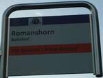Romanshorn/738455/131545---aot-haltestellenschild---romanshorn-bahnhof (131'545) - AOT-Haltestellenschild - Romanshorn, Bahnhof - am 9. Dezember 2010
