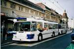 (052'236) - TL Lausanne - Nr. 748 - FBW/Hess Trolleybus am 17. Mrz 2002 beim Bahnhof Lausanne