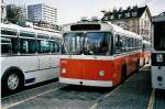 (052'409) - TL Lausanne - Nr. 679 - FBW/Eggli Trolleybus am 17. Mrz 2002 in Lausanne, Dpt Borde