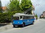 (144'605) - TL Lausanne (Rtrobus) - Nr. 2 - FBW/Eggli Trolleybus (ex Nr. 3) am 26. Mai 2013 in Lausanne, Motte