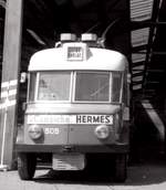 (MD422) - Aus dem Archiv: TL Lausanne - Nr. 505 - FBW/Eggli Trolleybus (ex Nr. 5) um 1970 in Lausanne, Dpt