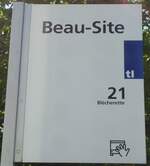 (135'061) - tl-Haltestellenschild - Lausanne, Beau-Site - am 12.
