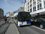 (228'886) - TL Lausanne - Nr. 887 - Hess/Hess Gelenktrolleybus am 11. Oktober 2021 in Lausanne, Bel-Air