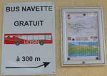 (214'916) - Info Bus Navette Leysinam 29. Februar 2020 beim Bahnhof Leysin Village