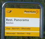 buerchen-6/749979/208982---postauto-haltestellenschild---buerchen-rest (208'982) - PostAuto-Haltestellenschild - Brchen, Rest. Panorama - am 18. August 2019