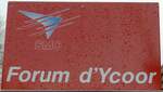 (158'201) - SMC-Haltestellenschild - Montana, Forum d'Ycoor - am 4.