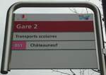 Sion/741631/137786---bus-sdunois-haltestellenschild---sion-gare (137'786) - BUS-Sdunois-Haltestellenschild - Sion, Gare - am 19. Februar 2012
