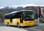 (247'241) - PostAuto Wallis - Nr. 12/VS 106'000/PID 5255 - Irisbus (ex Theytaz, Sion) am 16. Mrz 2023 beim Bahnhof Sion