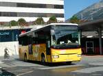(253'819) - BUS-trans, Visp - VS 113'000/PID 5166 - Irisbus am 15. August 2023 beim Bahnhof Visp