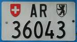 (249'745) - Nummernschild - AR 36'043 - am 6.