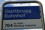 glattbrugg/742525/144410---zvv-haltestellenschild---glattbrugg-bahnhof (144'410) - ZVV-Haltestellenschild - Glattbrugg, Bahnhof - am 20. Mai 2013