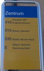 stadel-bei-neerach/745609/169332---zvvpostauto-haltestellenschild---stadel-zentrum (169'332) - ZVV/PostAuto-Haltestellenschild - Stadel, Zentrum - am 19. Mrz 2016