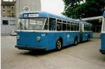 (032'428) - VBZ Zrich - Nr. 102 - FBW/SWS Gelenktrolleybus am 26. Juni 1999 in Zrich, Garage Hardau