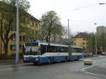 (143'772) - VBZ Zrich - Nr. 123 - Mercedes Gelenktrolleybus am 21. April 2013 in Zrich, Bullingerplatz