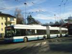 (148'270) - VBZ Zrich - Nr. 88 - Hess/Hess Doppelgelenktrolleybus am 9. Dezember 2013 in Zrich, Bucheggplatz