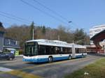 (159'405) - VBZ Zrich - Nr. 168 - Hess/Hess Gelenktrolleybus am 19. Mrz 2015 in Zrich, Bucheggplatz