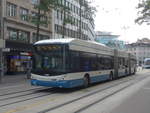 (220'960) - VBZ Zrich - Nr. 85 - Hess/Hess Doppelgelenktrolleybus am 22. September 2020 in Zrich, Lwenstrasse