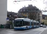 (260'149) - VBZ Zrich - Nr. 91 - Hess/Hess Doppelgelenktrolleybus am 4. Mrz 2024 in Zrich, Klusplatz
