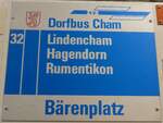 (205'245) - ZVB-Haltestellenschild - Cham, Brenplatz - am 18.