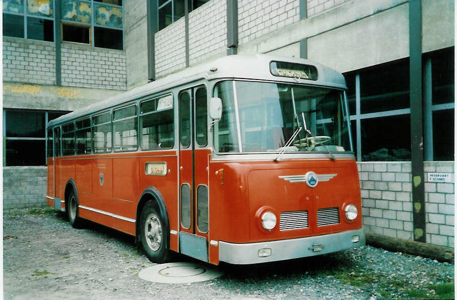 (002'006) - AFA Adelboden - Nr. 11 - Saurer/Hess (ex Roth, Chur Nr. 10) im Oktober 1987 in Adelboden, Margeli