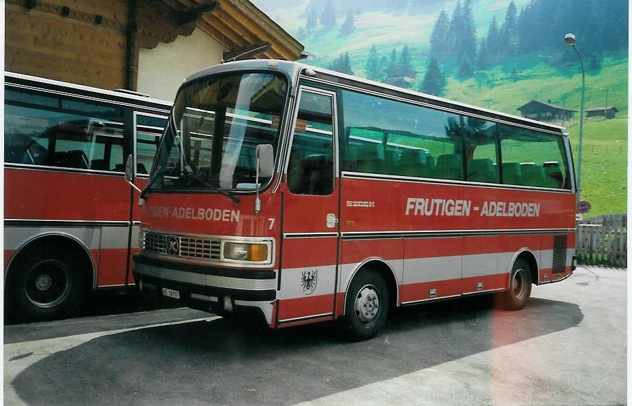 (008'521) - AFA Adelboden - Nr. 7/BE 26'707 - Setra (ex Born, Olten) am 29. Juli 1992 in Adelboden, Ferienheim Trachsel
