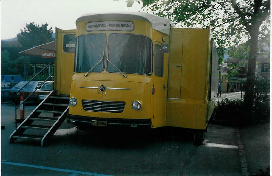 (010'509) - PTT-Regie - P 19'904 - FBW/R&J Automobilpostbro am 6. Juni 1994 in Thun, Post Drrenast