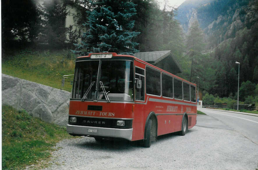 (013'129) - BVZ Brig - Nr. 1/VS 34'202 - Saurer/Lauber am 4. Oktober 1995 in St. Niklaus