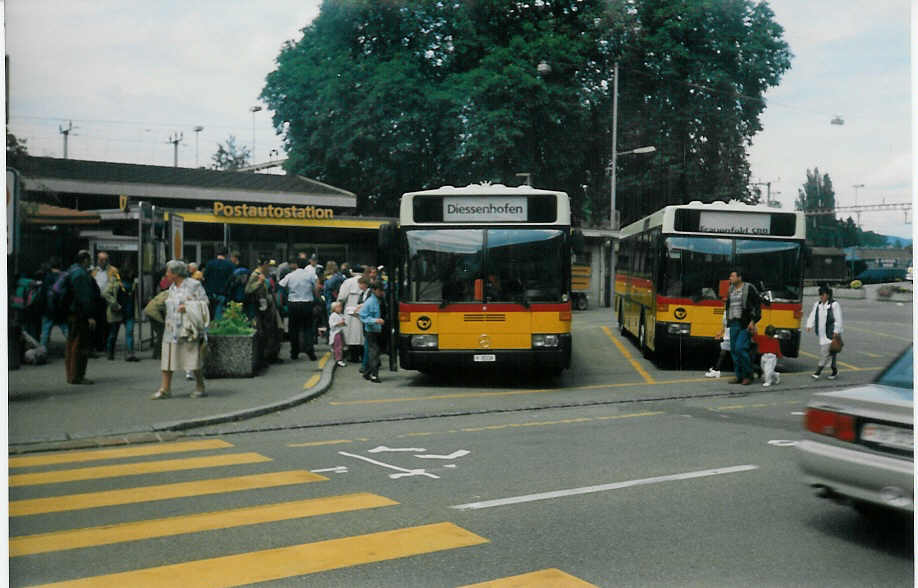 (014'509) - PTT-Regie - P 25'338 - Mercedes/R&J am 11. Juli 1996 beim Bahnhof Frauenfeld