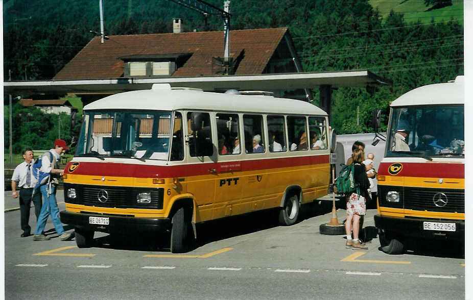(014'534) - Geiger, Adelboden - Nr. 6/BE 26'710 - Mercedes am 22. Juli 1996 beim Bahnhof Reichenbach