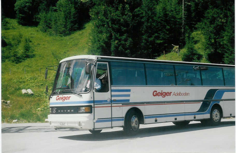 (014'628) - Geiger, Adelboden - Nr. 1/BE 26'860 - Setra am 4. August 1996 in Adelboden, Berglger