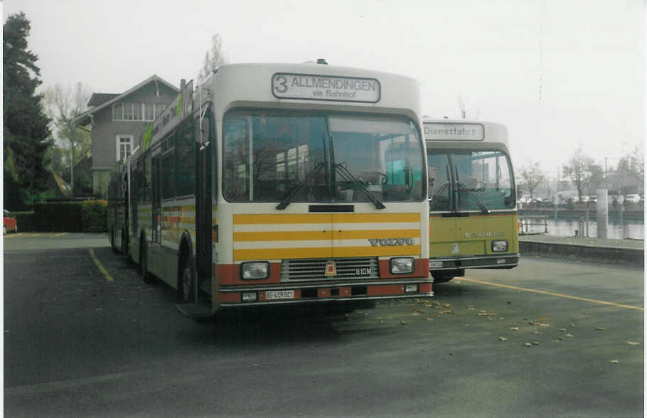 (015'717) - SAT Thun - Nr. 21/BE 419'021 - Volvo/R&J im Oktober 1996 bei der Schifflndte Thun