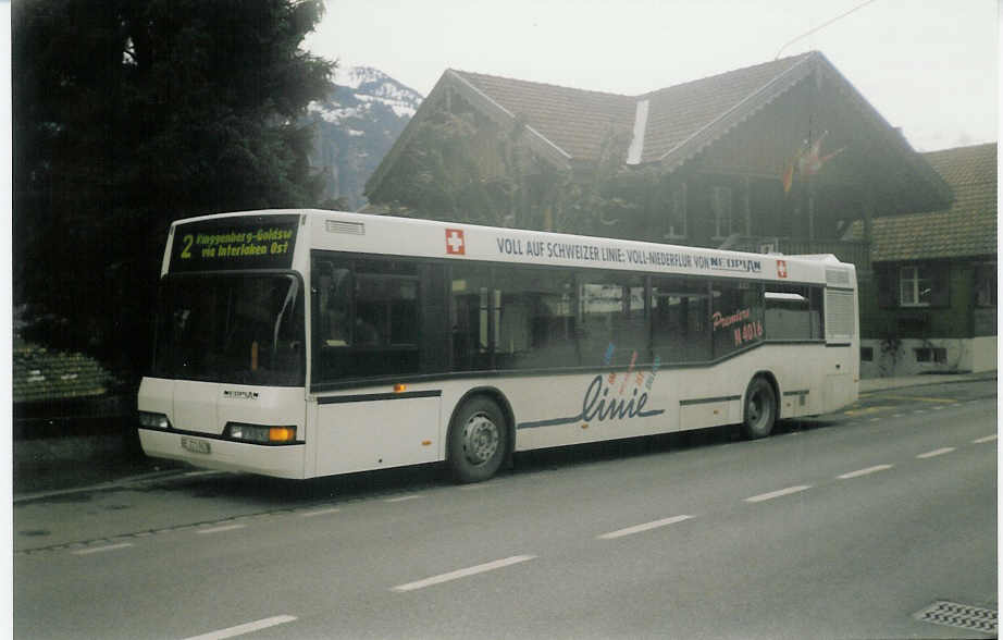 (016'309) - AAGI Interlaken - Nr. 33/BE 221'062 - Neoplan am 25. Februar 1997 in Ringgenberg, Post