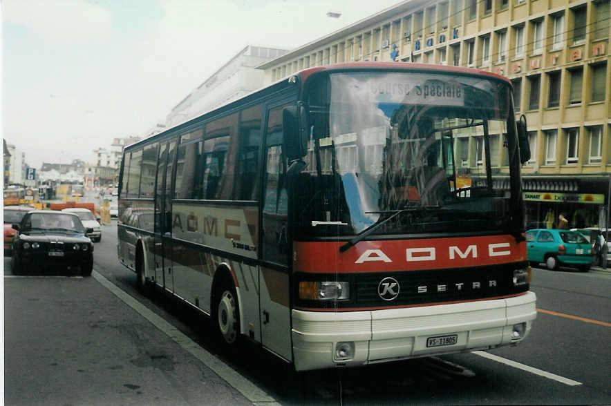(016'506) - AOMC Aigle - Nr. 2/VD 11'805 - Setra am 16. Mrz 1997 beim Bahnhof Lausanne