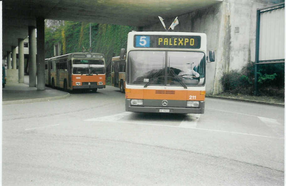 (016'515) - TPG Genve - Nr. 211/GE 96'672 - Mercedes am 16. Mrz 1997 in Genve, Palexpo